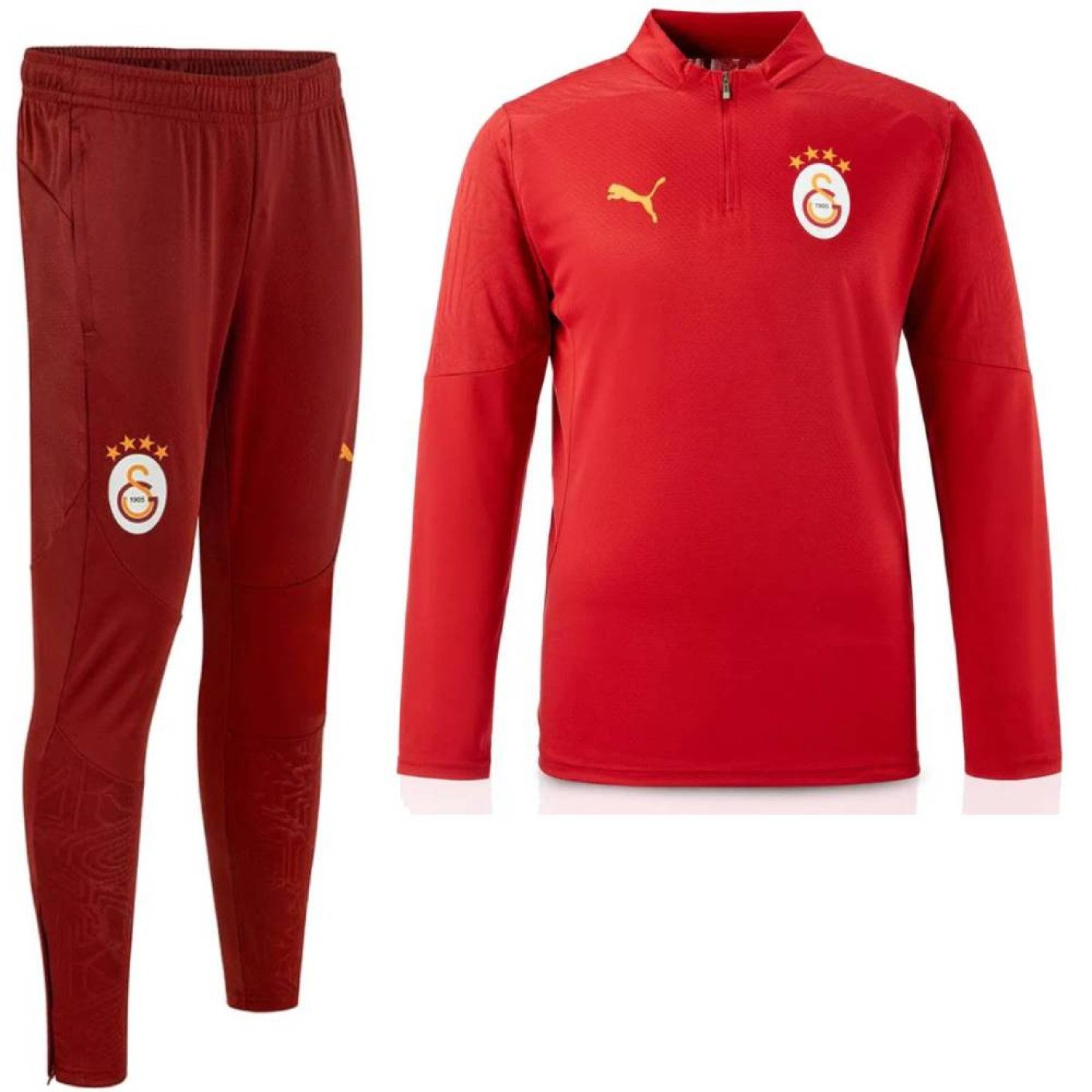 PUMA Galatasaray SK Survêtement 1/4 Zip 2024-2025 Rouge Orange