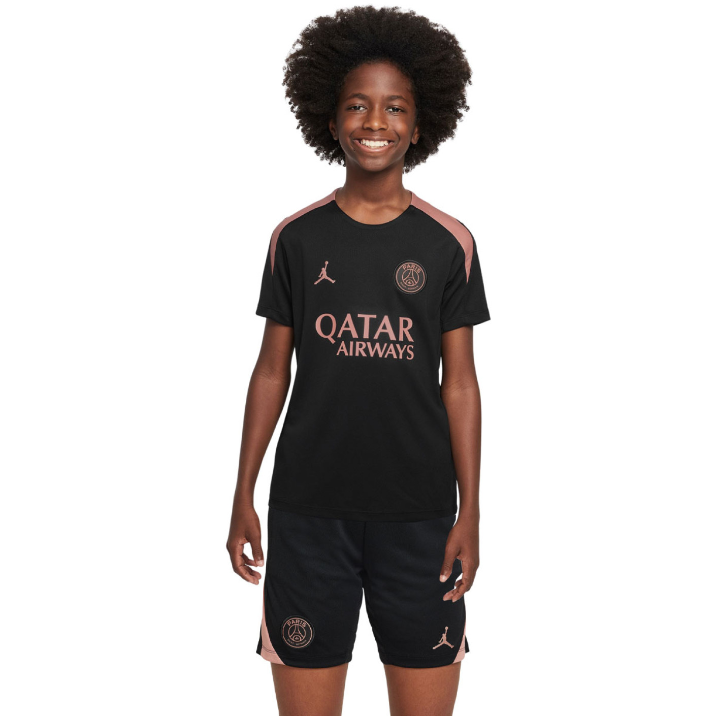 Nike Paris Saint-Germain x Jordan Strike Trainingsset 2024-2025 Kids Zwart Roze Brons