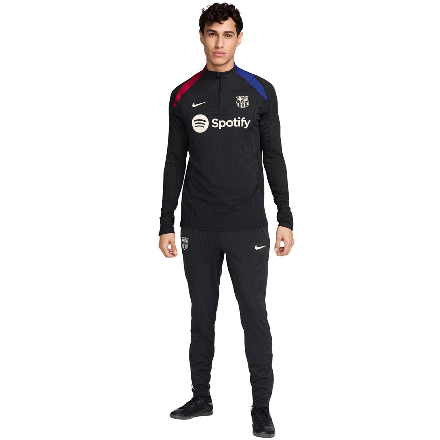 Nike FC Barcelone Strike Elite Survêtement 1/4-Zip 2024-2025 Noir Blanc Rouge Bleu