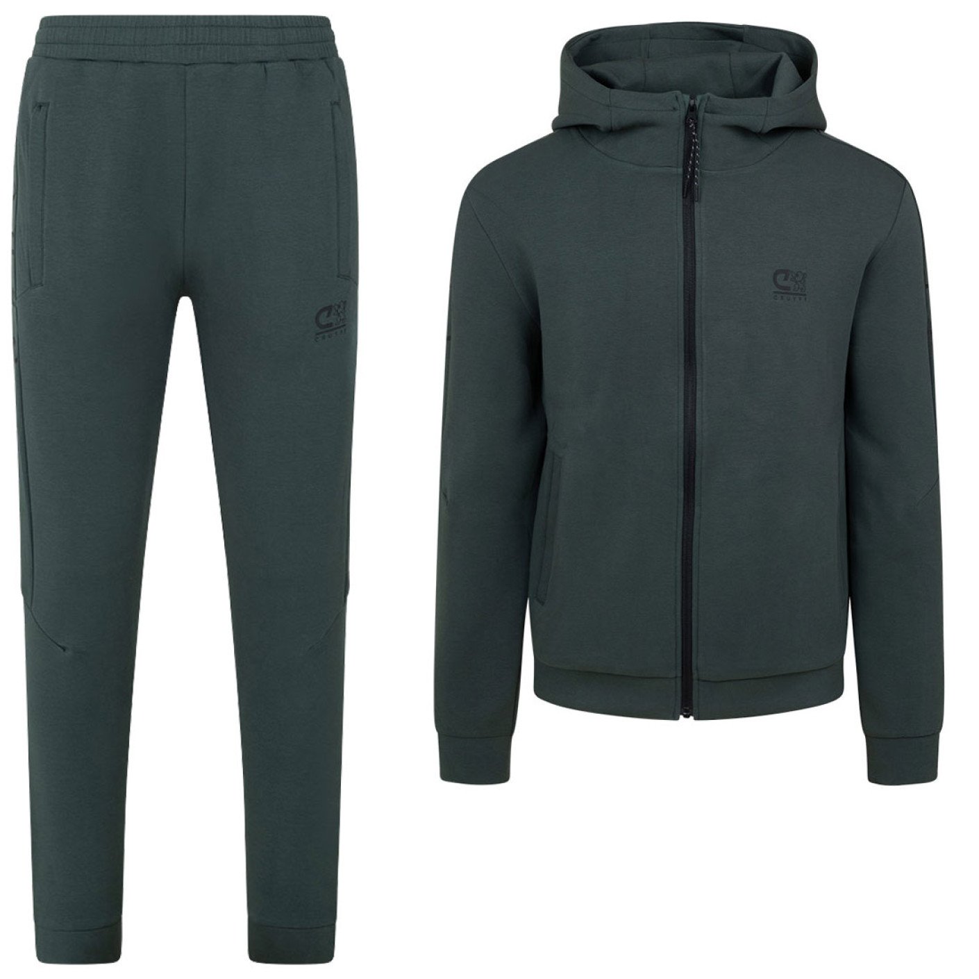 Cruyff Ignite Tape Hoodie Trainingspak Donkergroen Zwart