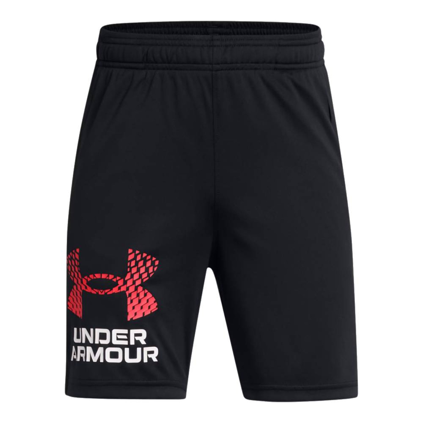 Pantalon d'entraînement Under Armour Tech Logo pour enfants, noir et rouge