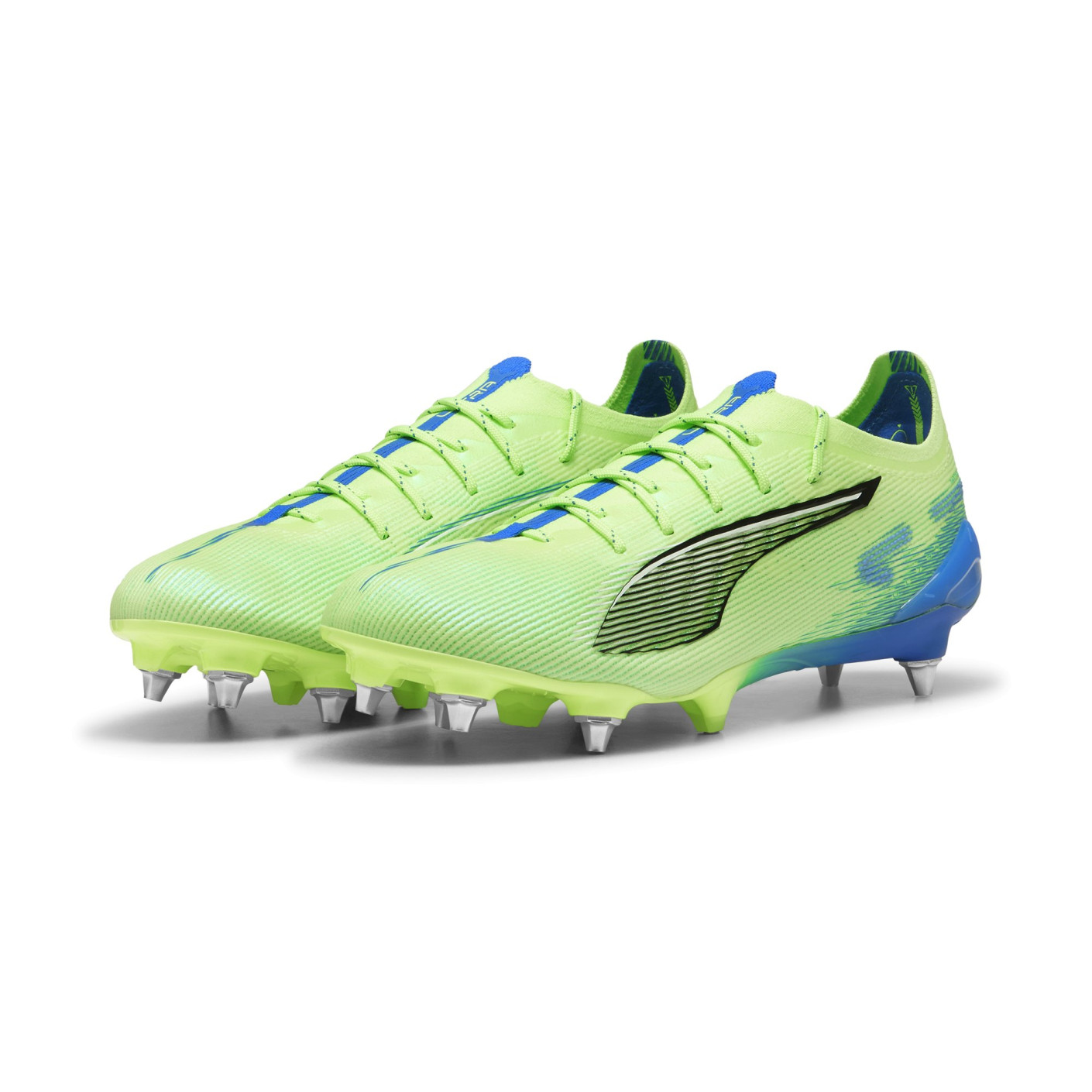 PUMA Ultra 5 Ultimate IJzeren-Nop Voetbalschoenen (SG) Groen Blauw Zwart Wit