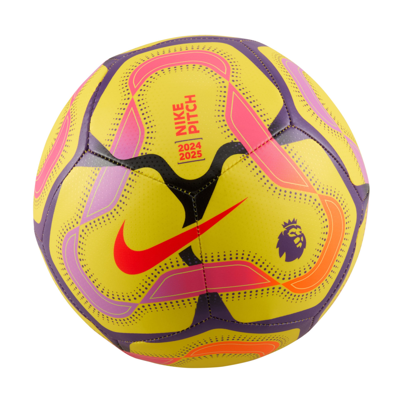 Nike Premier League Pitch Voetbal Maat 5 2024-2025 Geel Paars Oranje