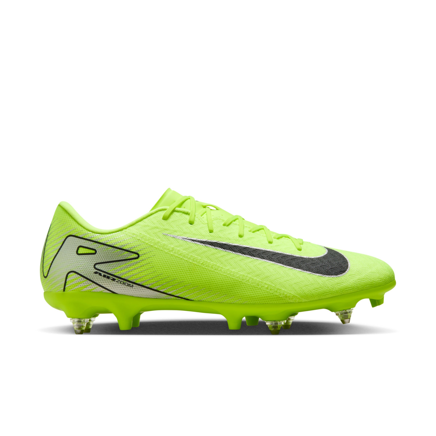 Nike Zoom Mercurial Vapor 16 Academy Crampons Vissés Chaussures de Foot (SG) Néon Jaune Noir Argenté