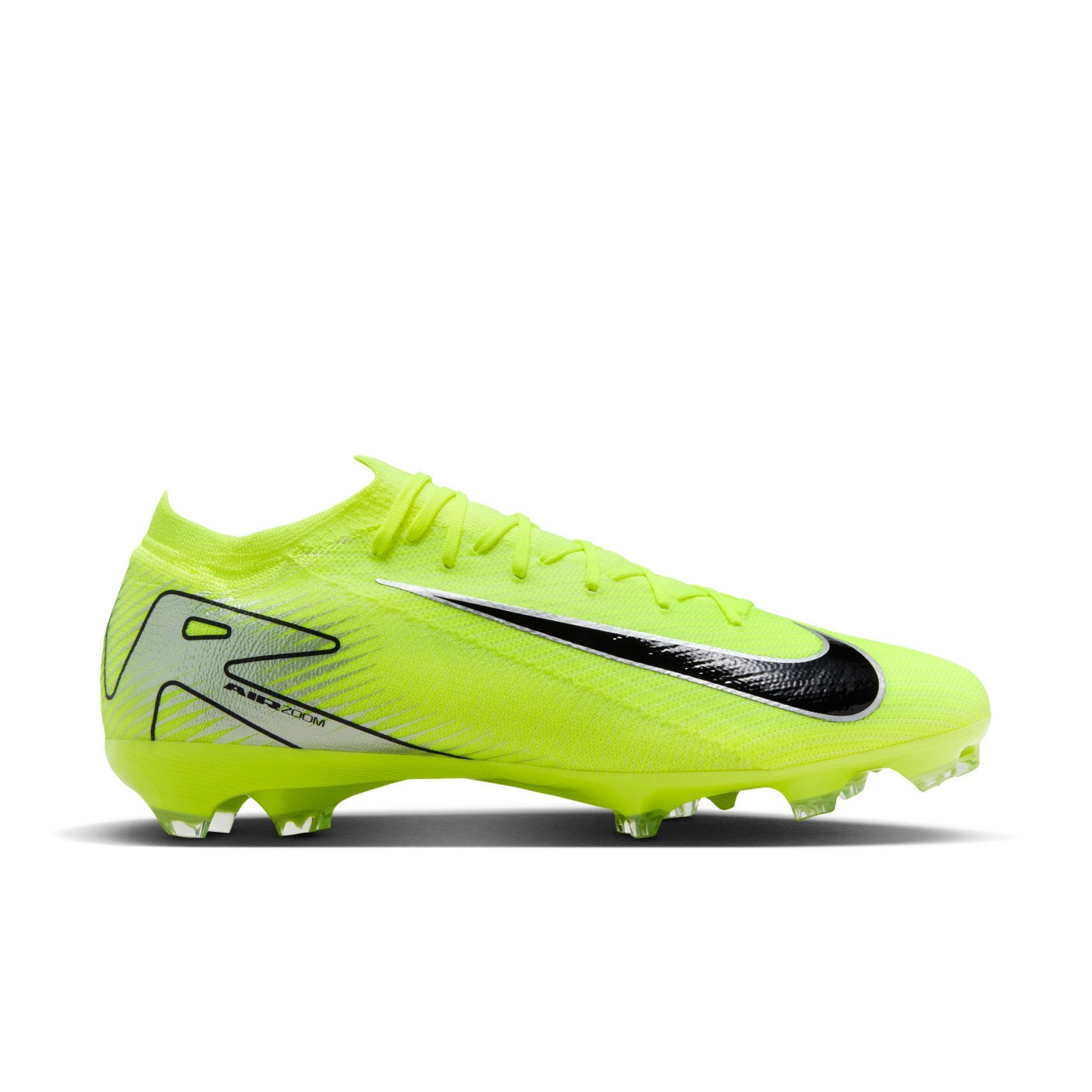 Nike Zoom Mercurial Vapor 16 Pro Gras Voetbalschoenen (FG) Neongeel Zwart Zilver