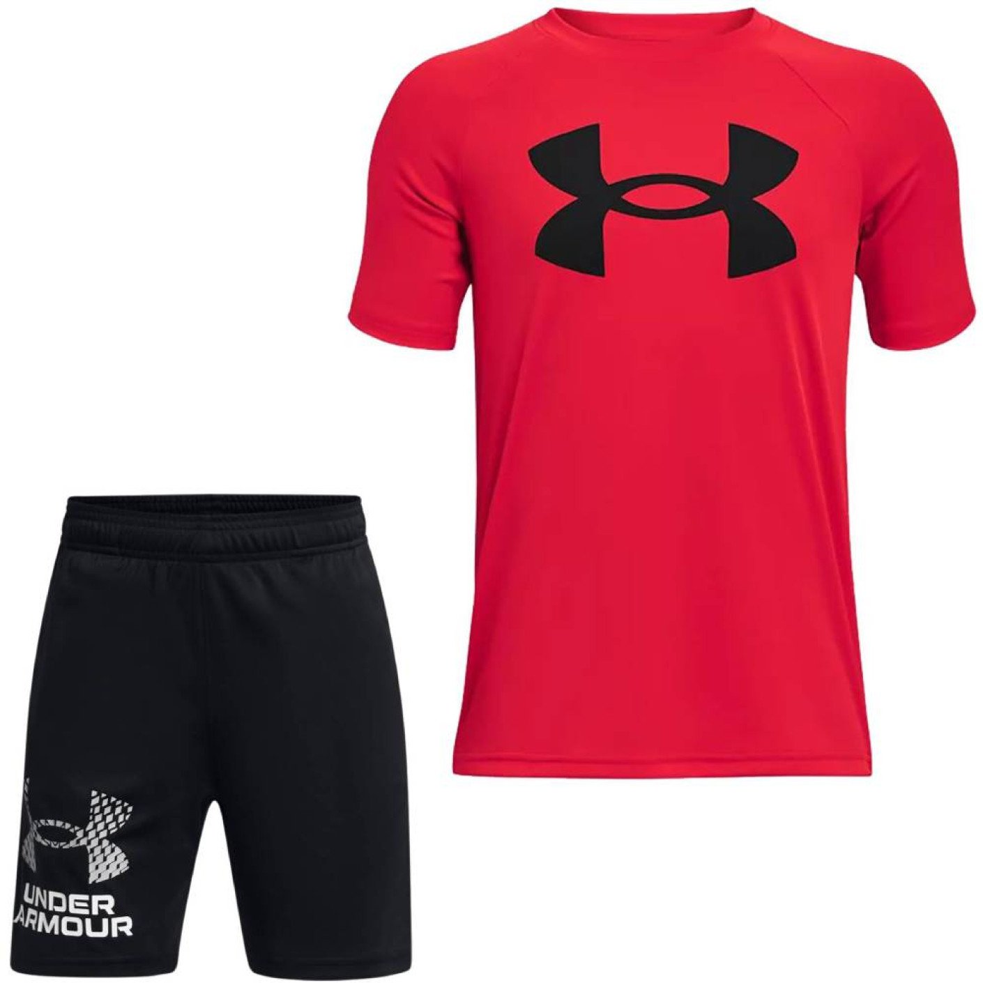 Under Armour Tech Big Logo Zomerset Kids Rood Zwart Wit