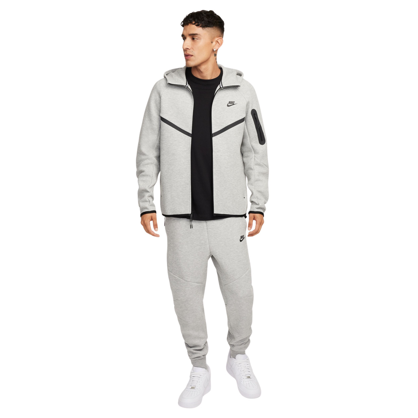 Nike Tech Fleece Sportswear Trainingspak Lichtgrijs Zwart