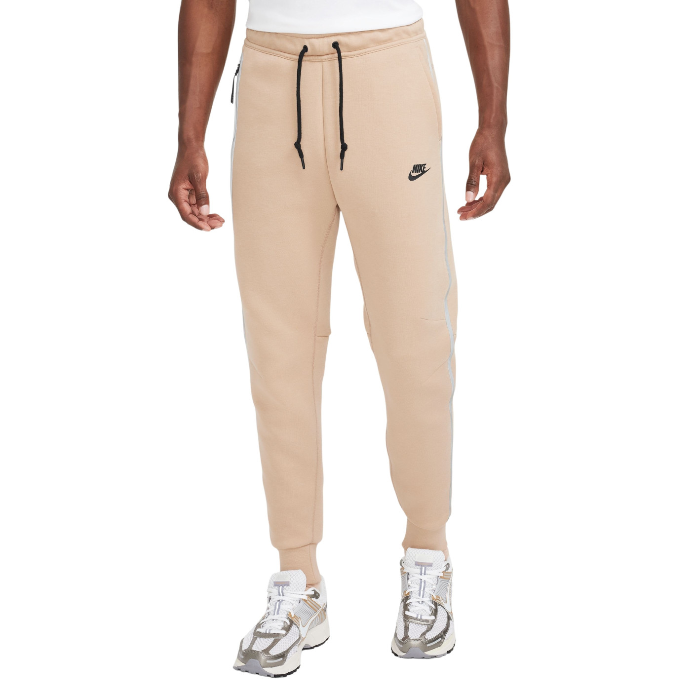 Nike Tech Fleece Sportswear Pantalon de Jogging Beige Argenté Noir