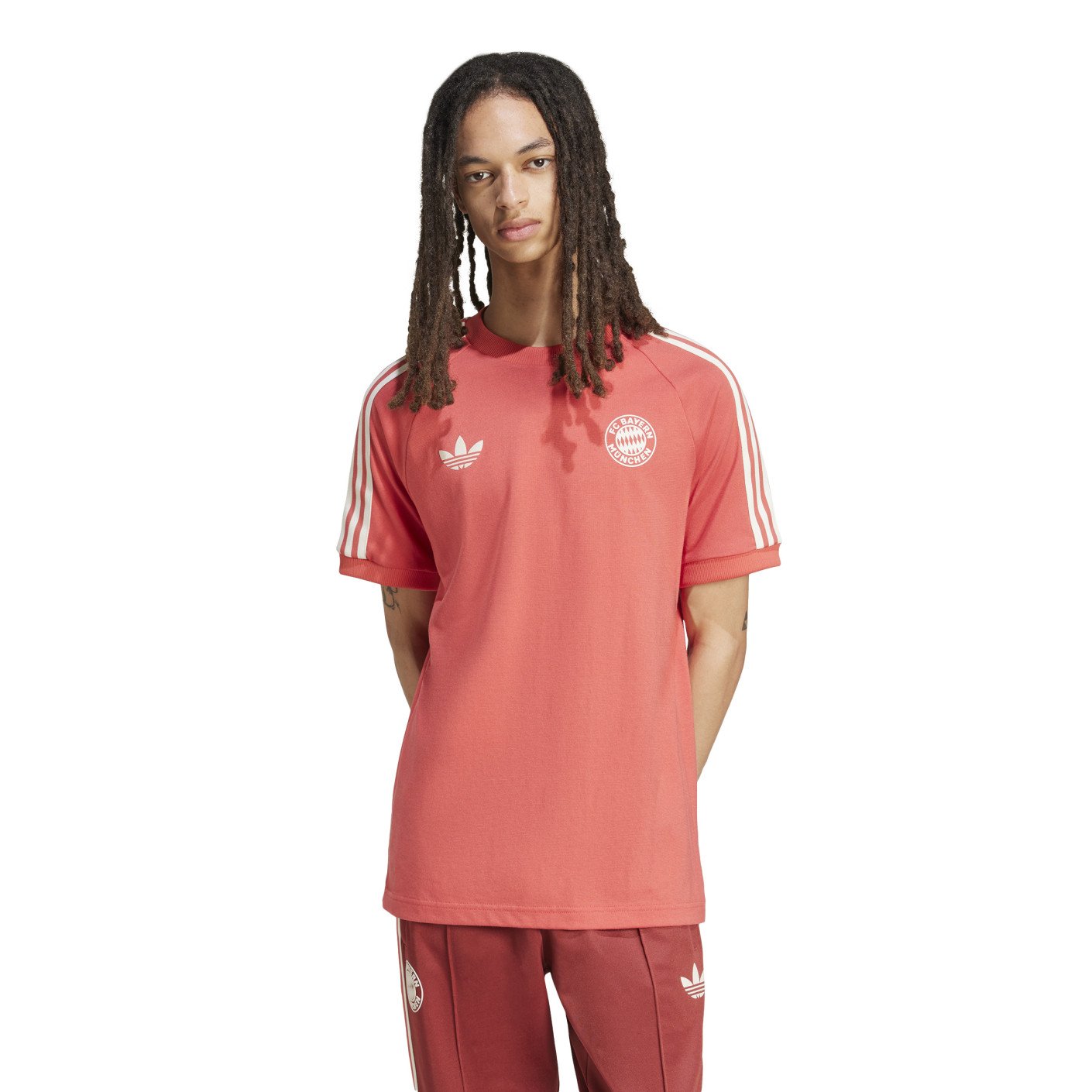 adidas Bayern Munich Culturewear T-Shirt 2024-2025 Rouge Blanc