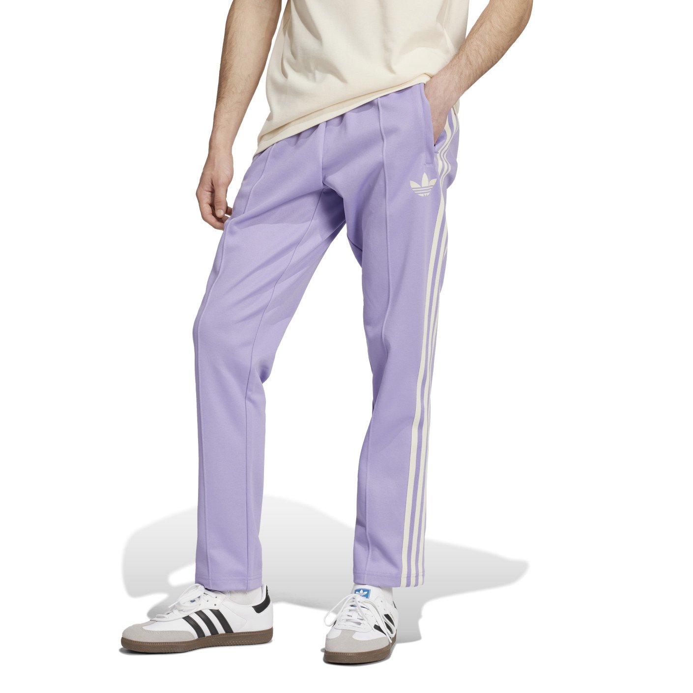 adidas Real Madrid Culturewear Pantalon d'Entraînement 2024-2025 Mauve Clair Blanc Cassé