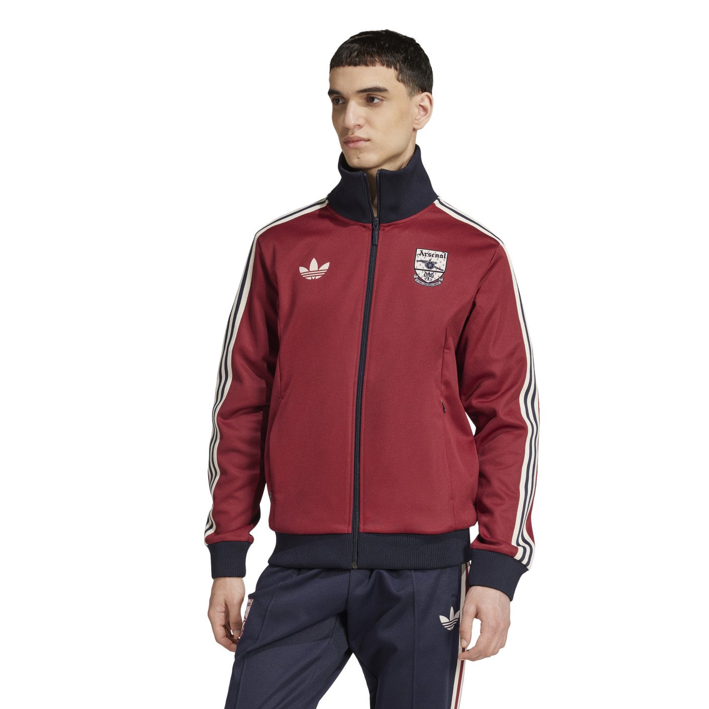 adidas Arsenal Culturewear Veste d'Entraînement 2024-2025 Rouge Foncé Bleu Foncé Blanc