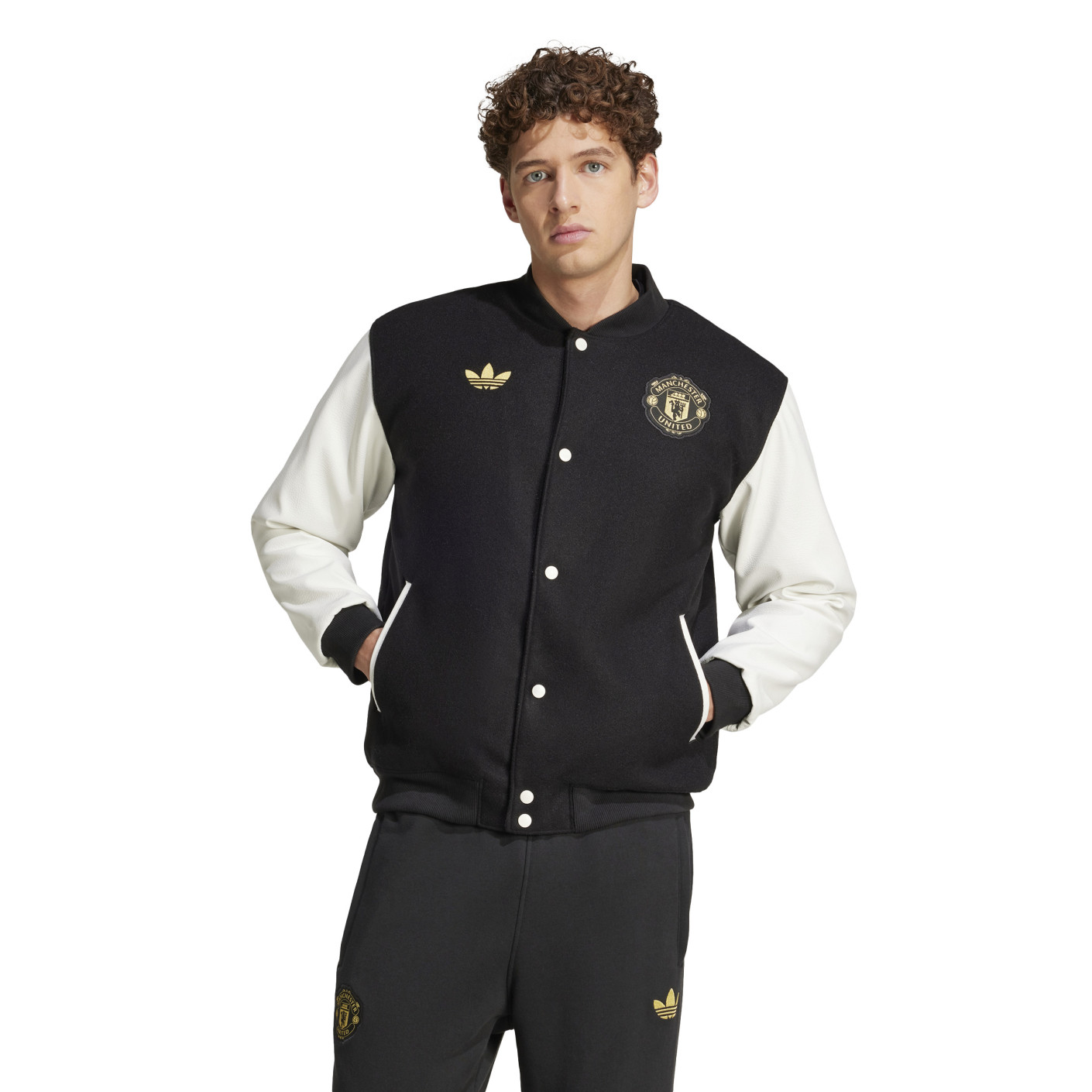 adidas Manchester United CNY Veste 2024-2025 Noir Blanc Doré