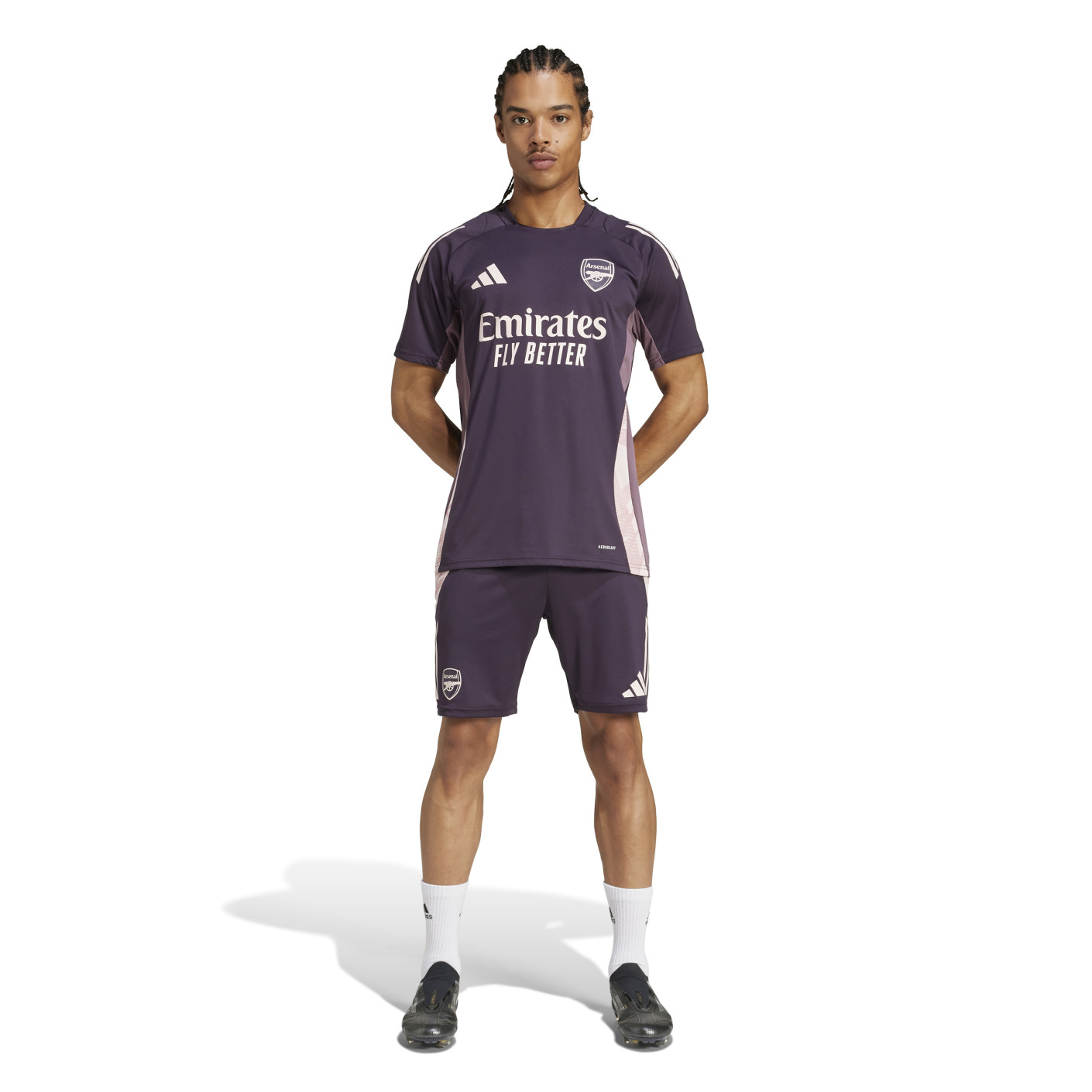 adidas Arsenal Trainingsset 2024-2025 Donkerpaars Beige Paars