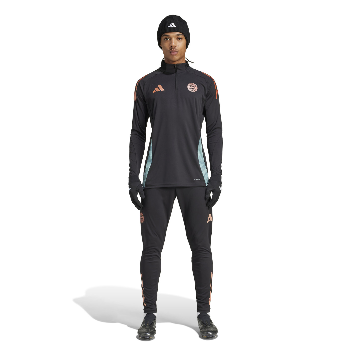 adidas Bayern München Trainingspak 1/4-Zip 2024-2025 Zwart Groen Brons