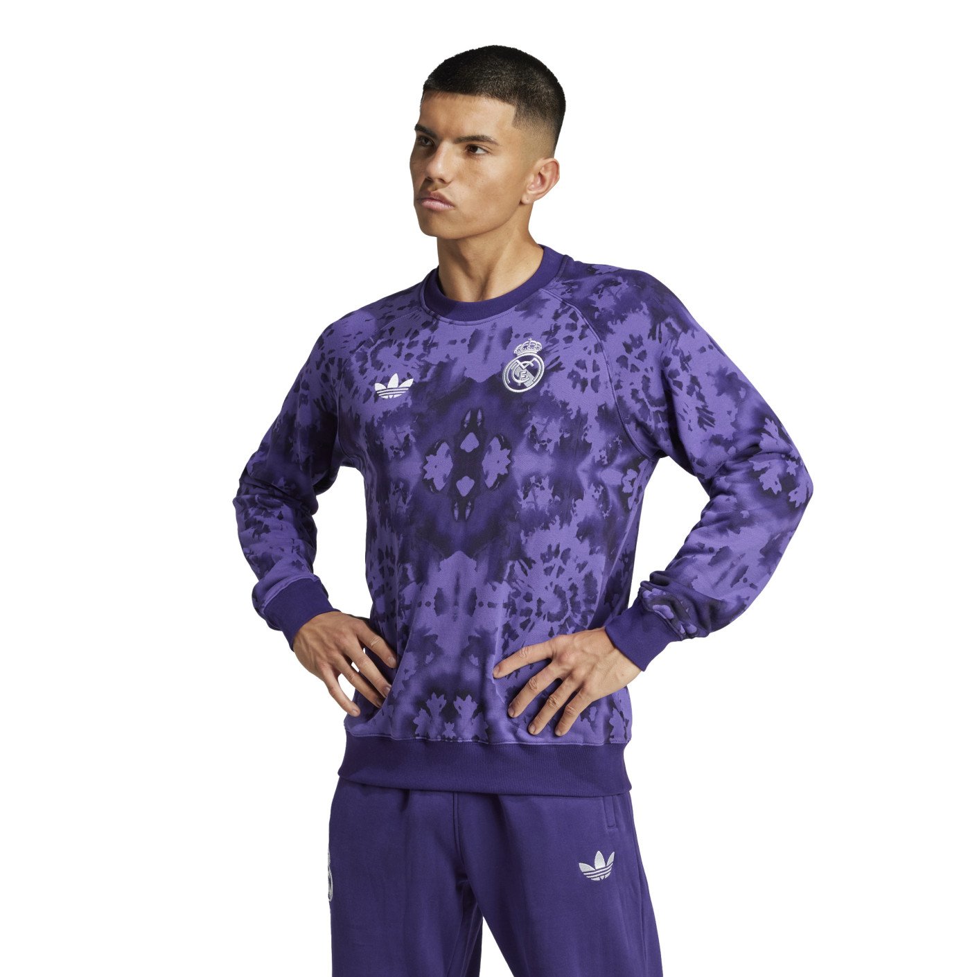 adidas Real Madrid CNY Sweat-Shirt 2024-2025 Mauve Blanc