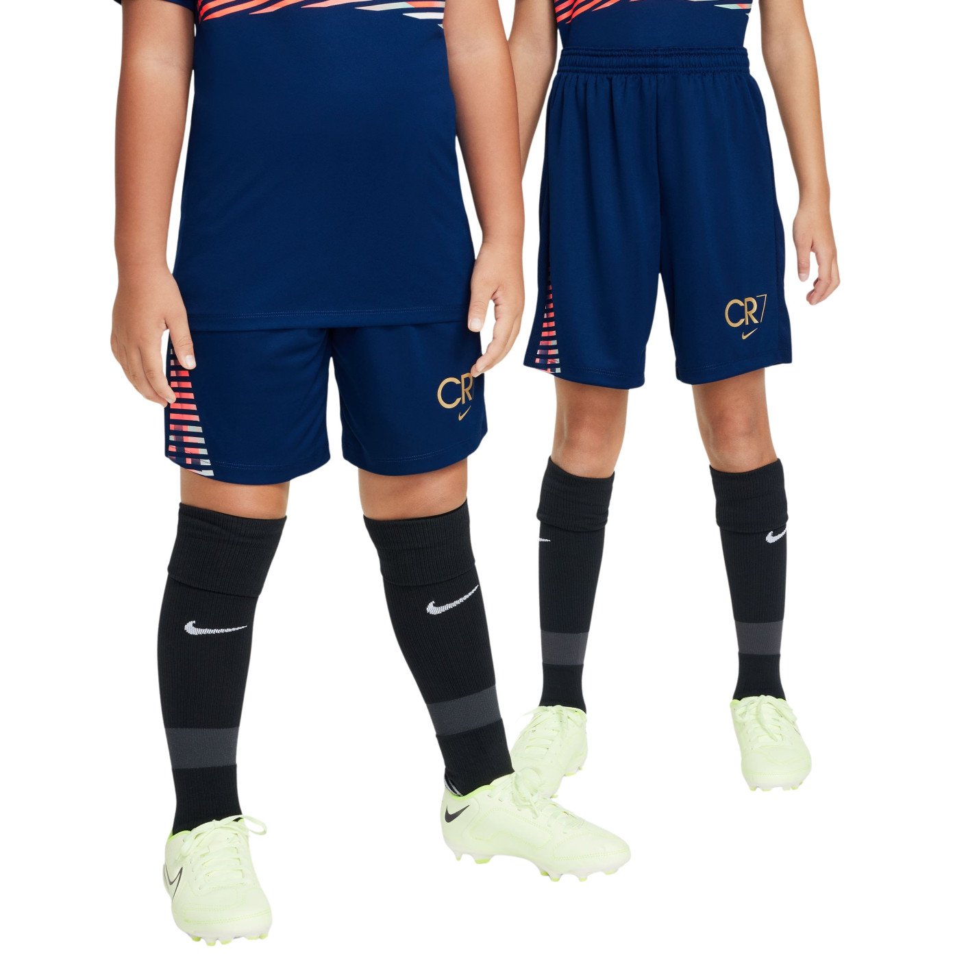 Nike CR7 Academy Short d'Entraînement Enfants Bleu Foncé Rose Doré