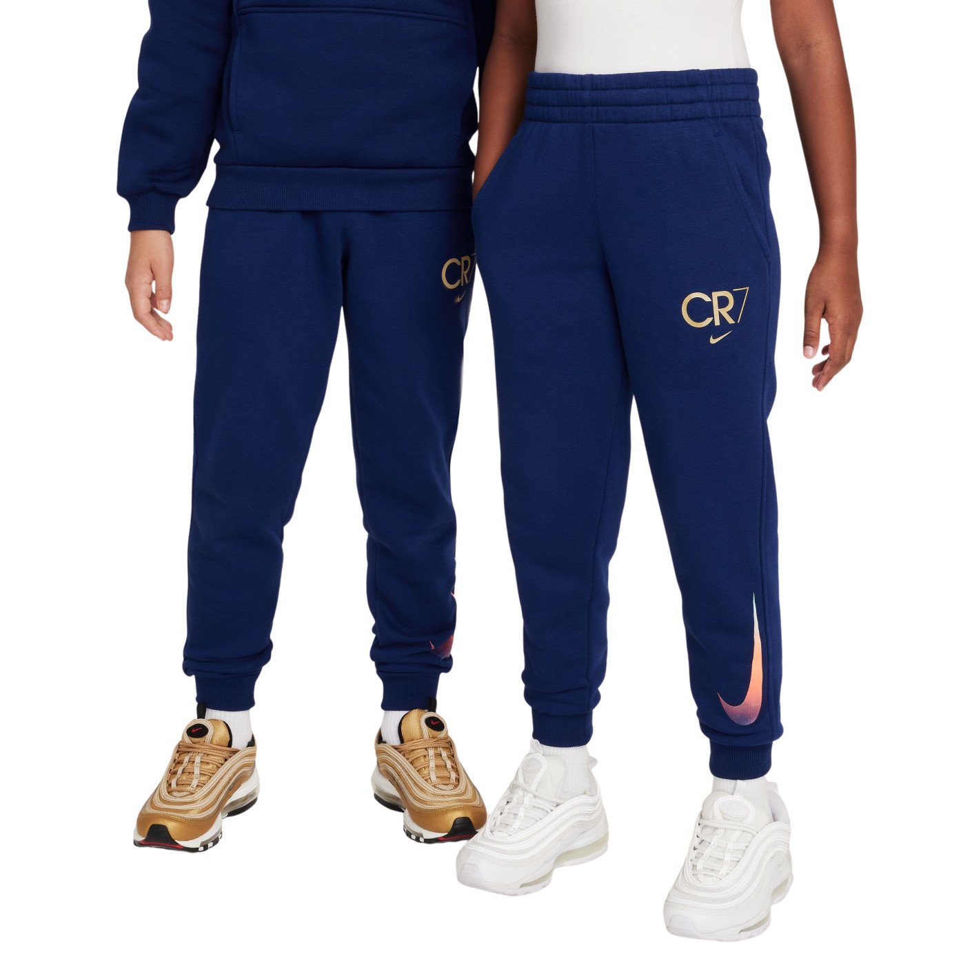 Nike CR7 Club Fleece Pantalon de Jogging Enfants Bleu Foncé Doré Rose Clair