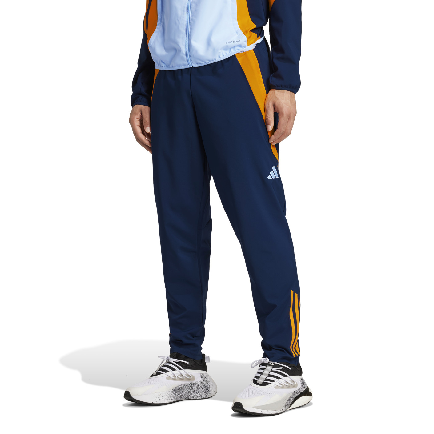 adidas Real Madrid Présentation Pantalon d'Entraînement 2024-2025 Bleu Foncé Orange Bleu Clair