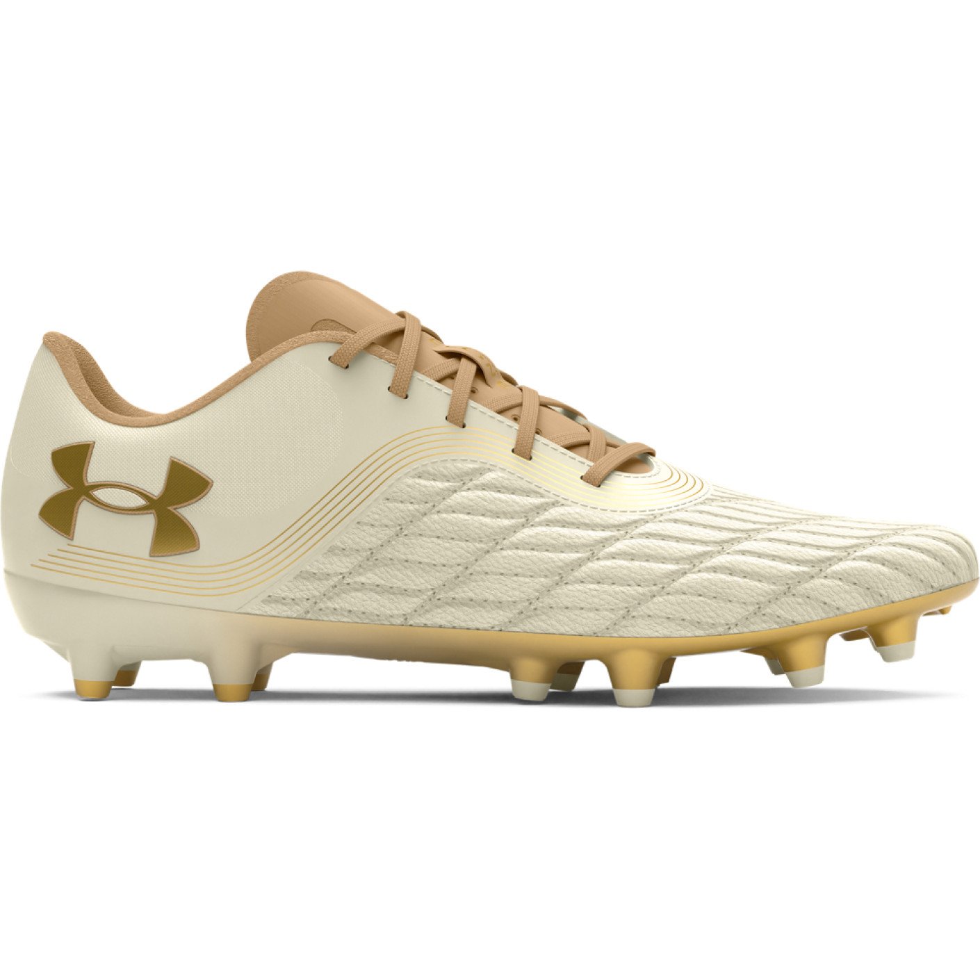 Under Armour Clone Magnetico Pro 3.0 Gazon Naturel Chaussures de Foot (FG) Beige Doré