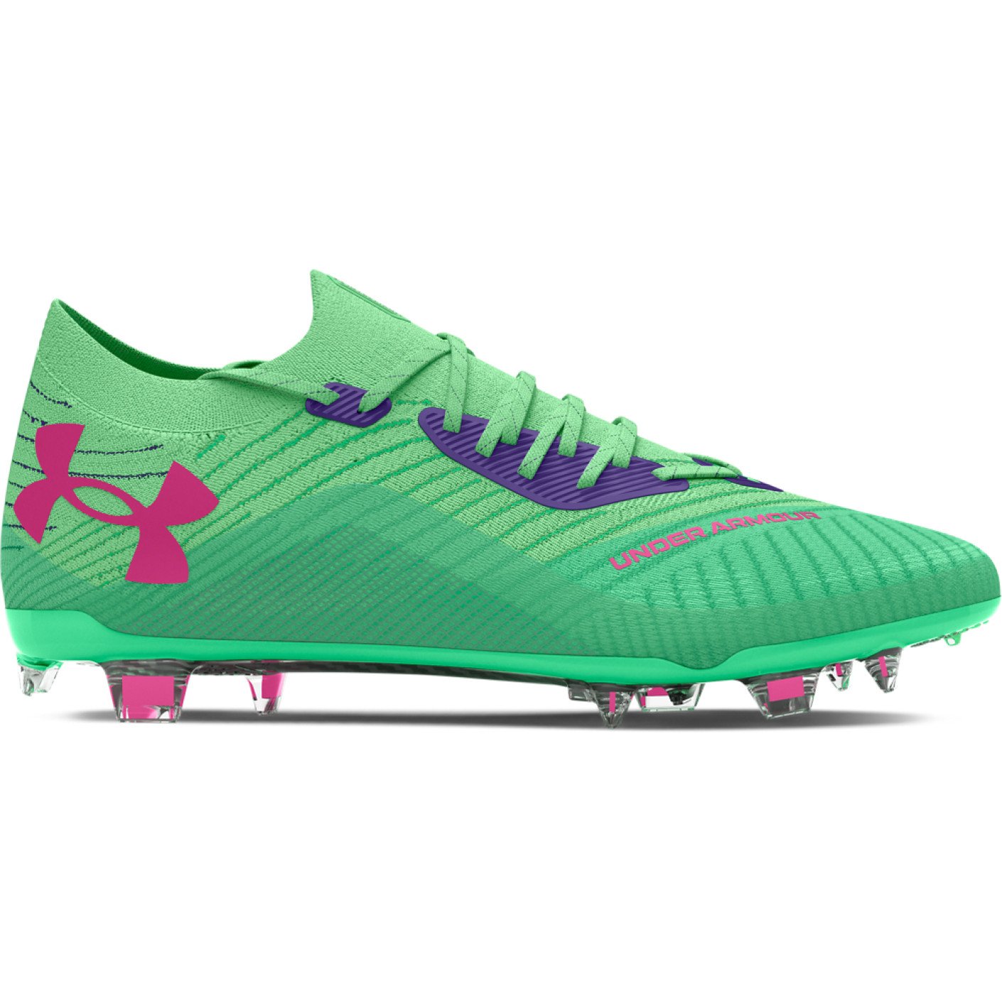 Under Armour Shadow Elite 2.0 Gazon Naturel Chaussures de Foot (FG) Vert Mauve