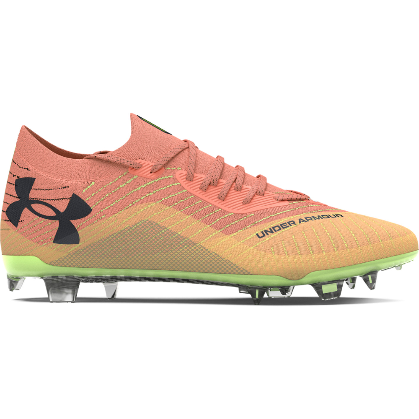 Under Armour Shadow Elite 2.0 Gazon Naturel Chaussures de Foot FG Orange Vert