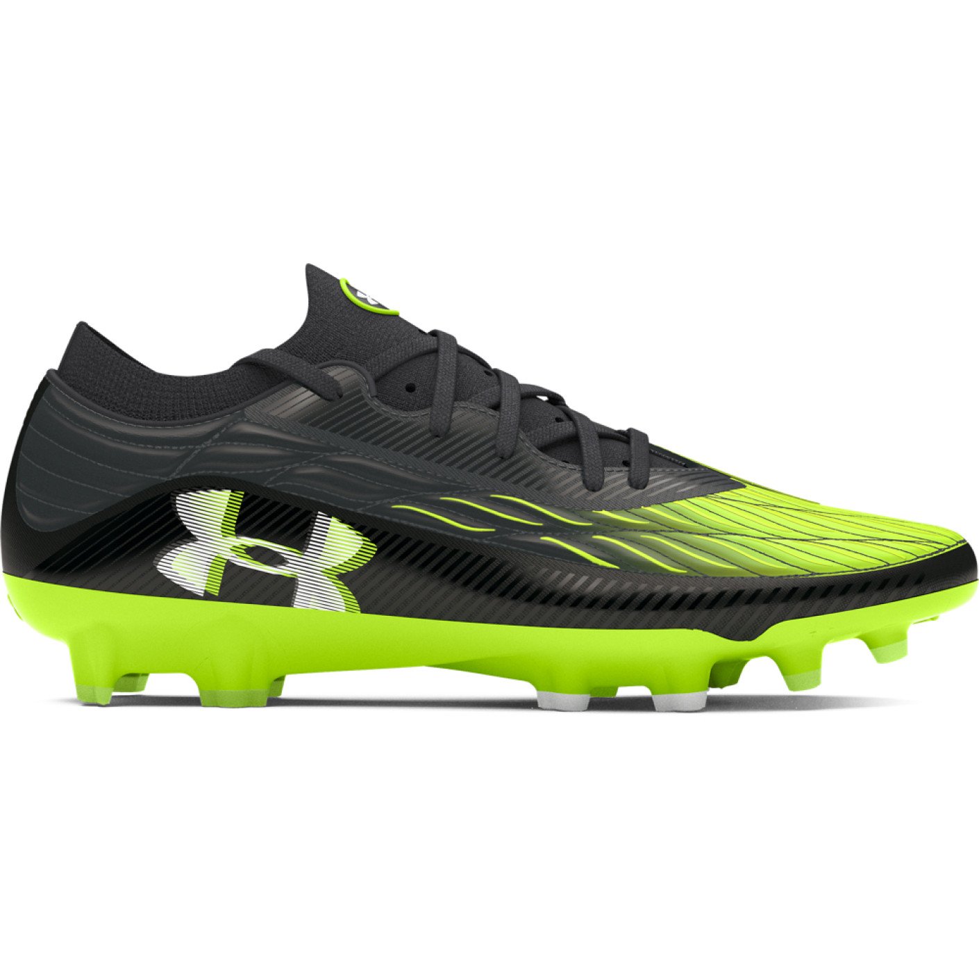 Under Armour Magnetico Elite 4.0 Gazon Naturel Chaussures de Foot (FG) Noir Vert