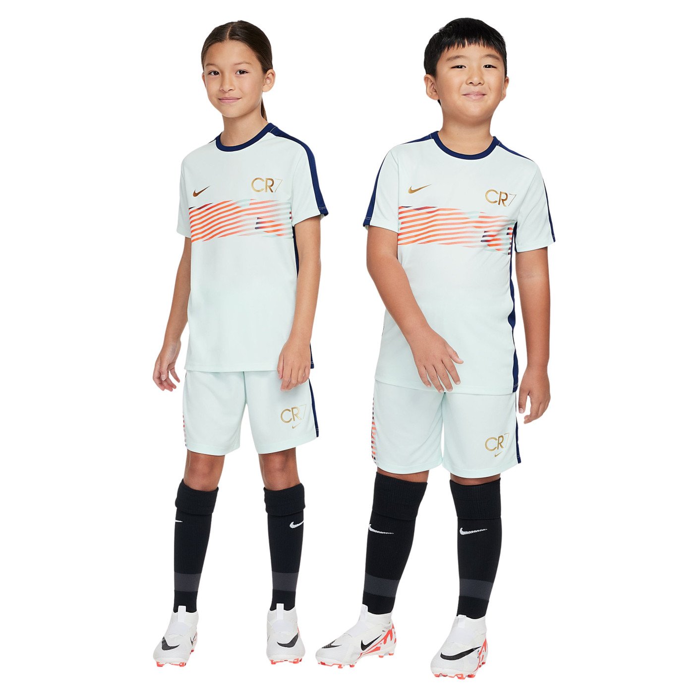 Nike CR7 Academy Ensemble Training Enfants Vert Menthe Bleu Foncé Doré