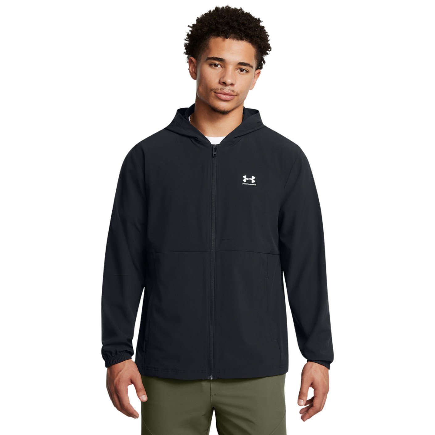 Veste coupe-vent Under Armour Vibe tissée en noir et blanc