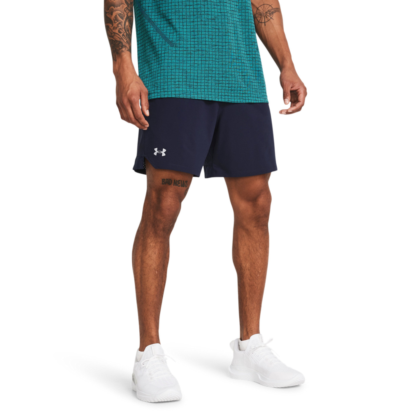 Under Armour Vanish Short d'Entraînement Woven Bleu Foncé Blanc