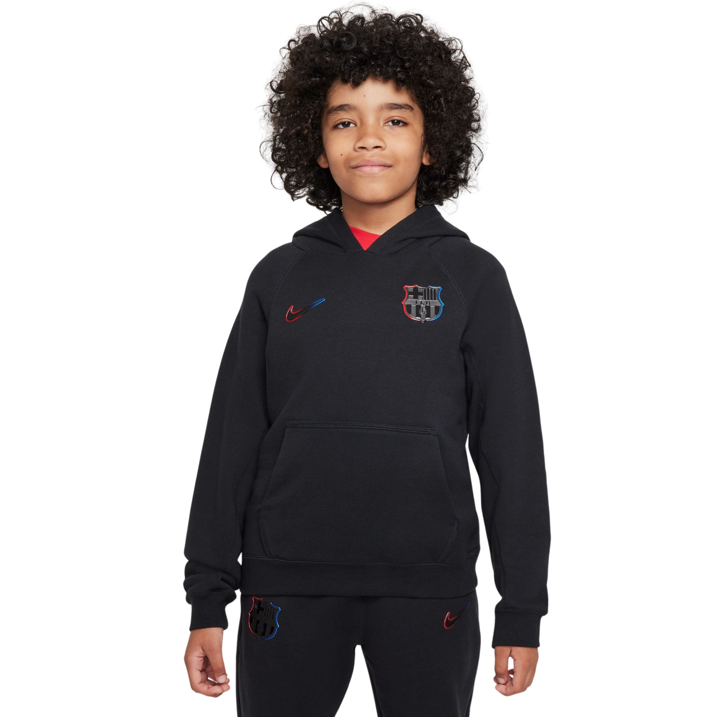 Nike FC Barcelone Sweat à Capuche 2024-2025 Enfants Noir Rouge Bleu