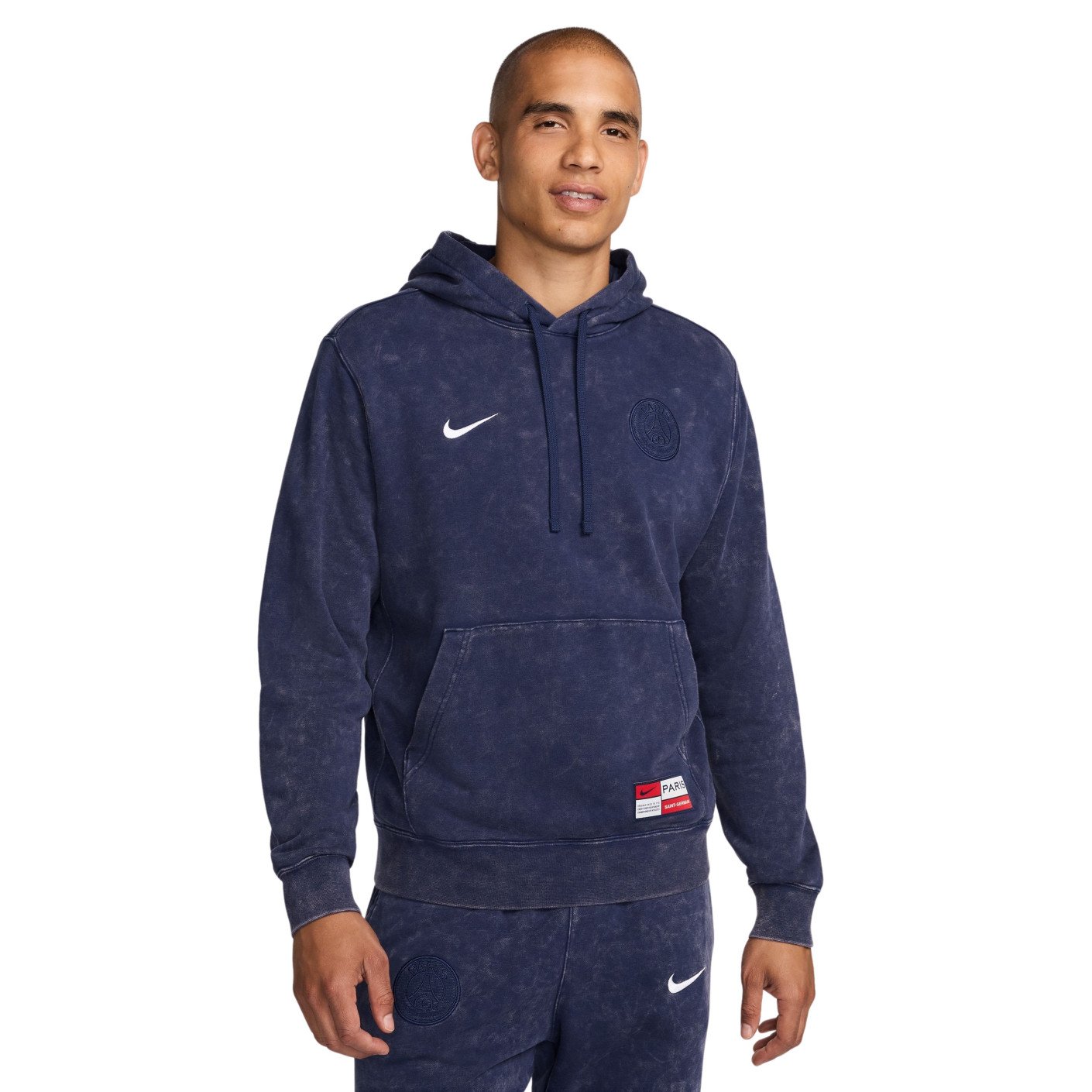 Nike Paris Saint-Germain Club Sweat à Capuche 2024-2025 Bleu Foncé Blanc