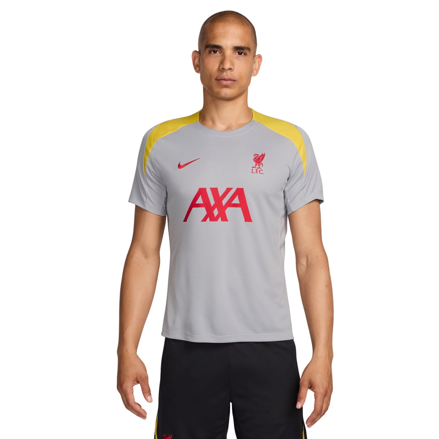 Nike Liverpool Strike Maillot d'Entraînement 2024-2025 Gris Jaune Rouge