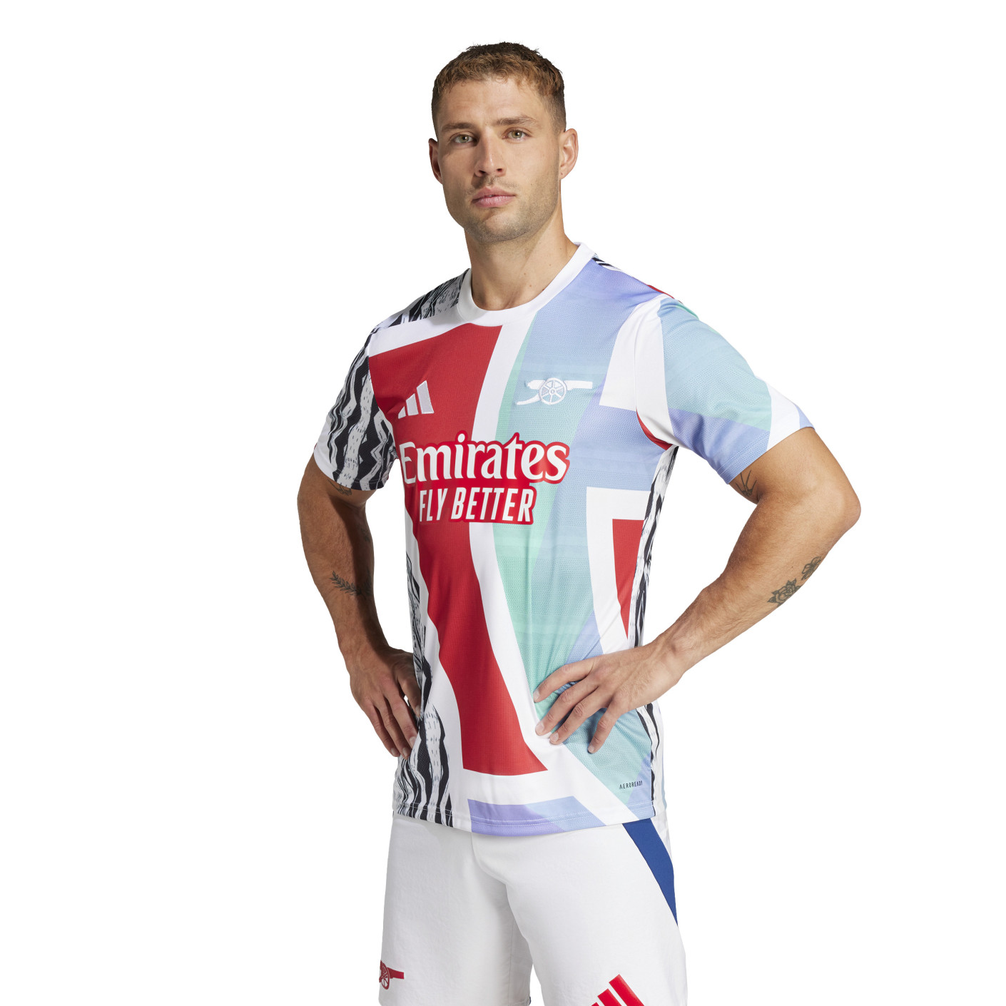 adidas Arsenal Pre-Match Trainingsshirt 2024-2025 Rood Wit Blauw Zwart