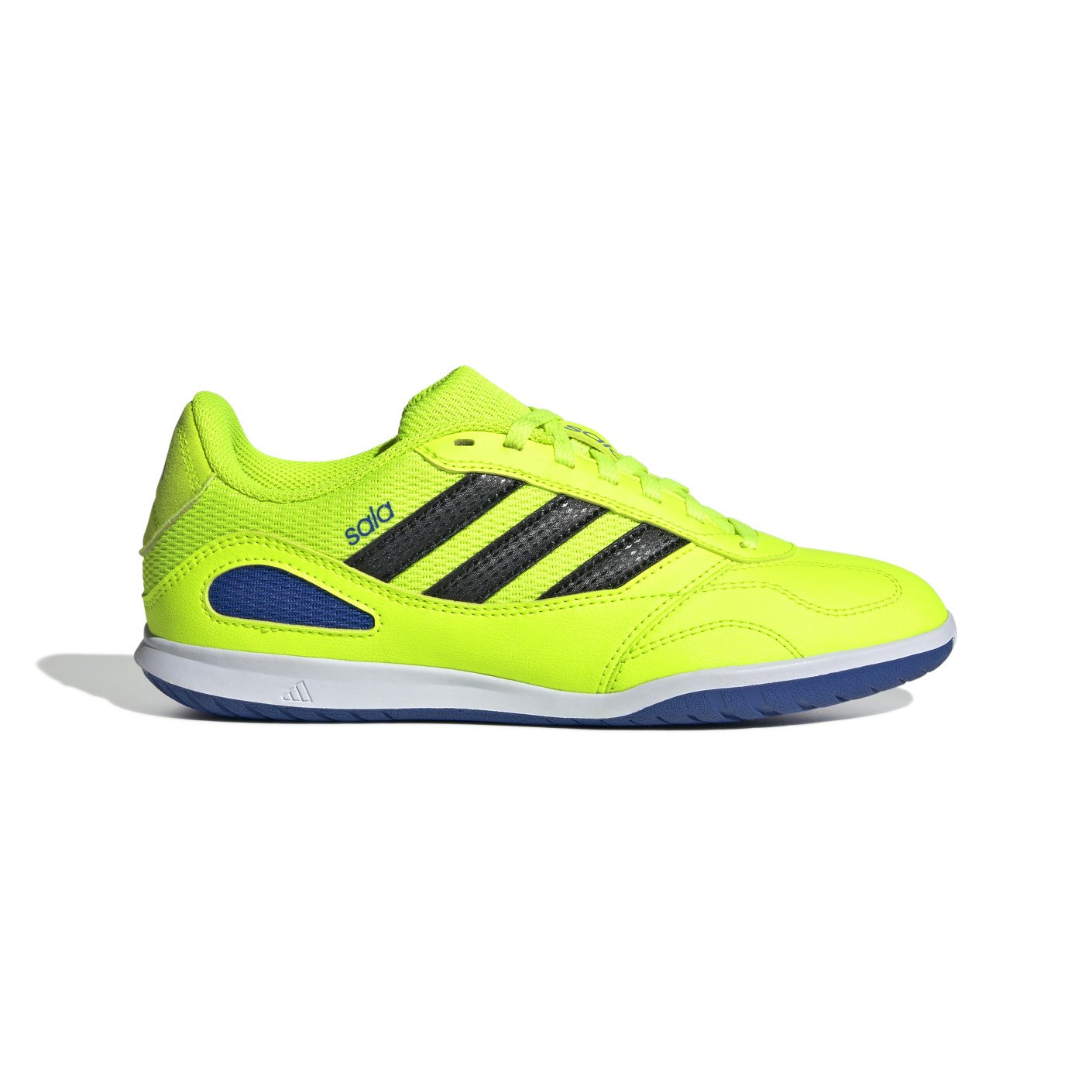 adidas Super Sala III Chaussures de Foot en Salle (IN) Enfants Néon Jaune Bleu Noir