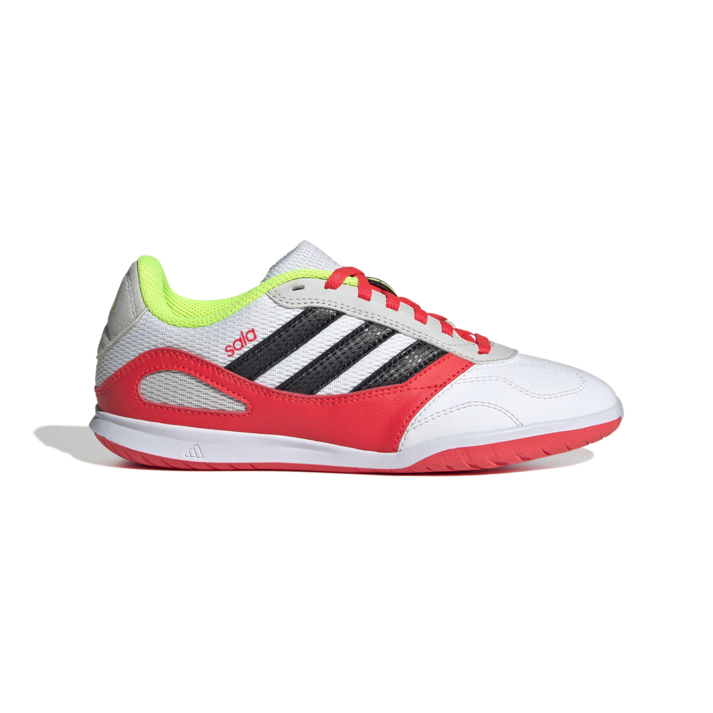 adidas Super Sala III Chaussures de Foot en Salle (IN) Enfants Blanc Rouge Gris Jaune