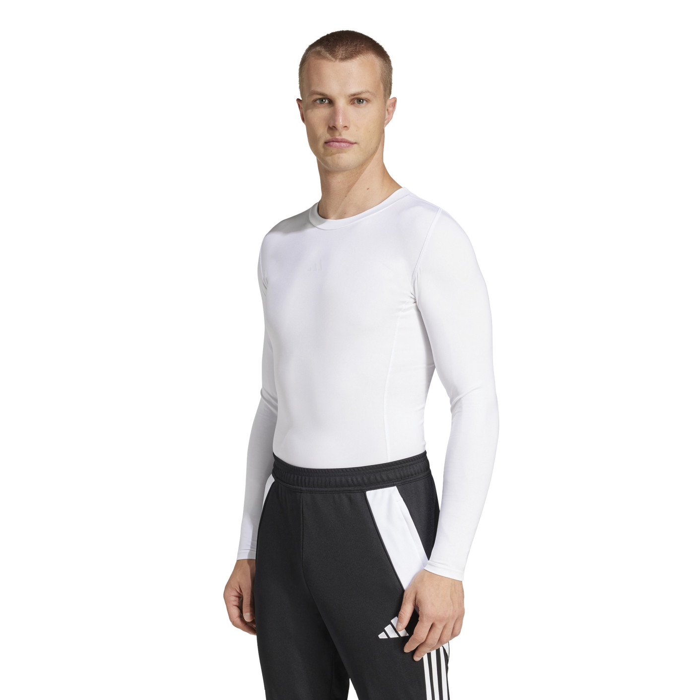 adidas Techfit Sous-Maillot à Manches Longues Blanc