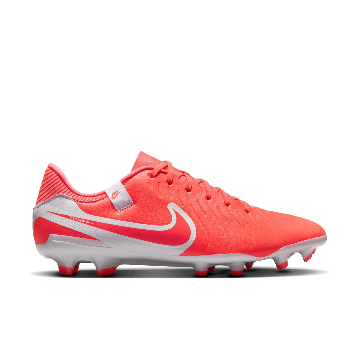 Nike Tiempo Legend 10 Academy Gazon Naturel Gazon Artificiel Chaussures de Foot (MG) Rouge Vif Blanc