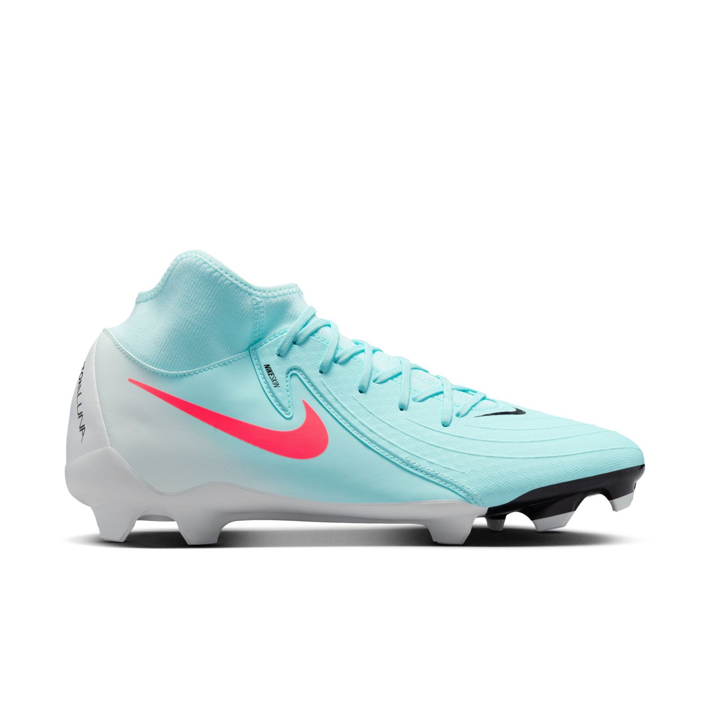 Nike Phantom Luna II Academy Gras / Kunstgras Voetbalschoenen (MG) Mintgroen Rood Zwart