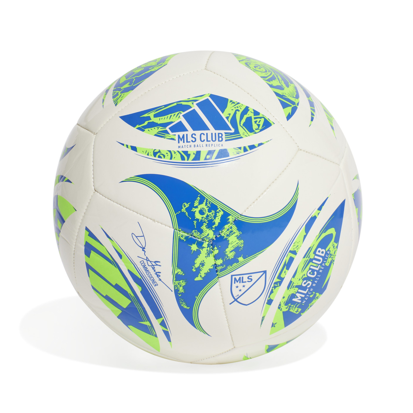 Ballon de football adidas MLS Club Taille 5 blanc vert bleu