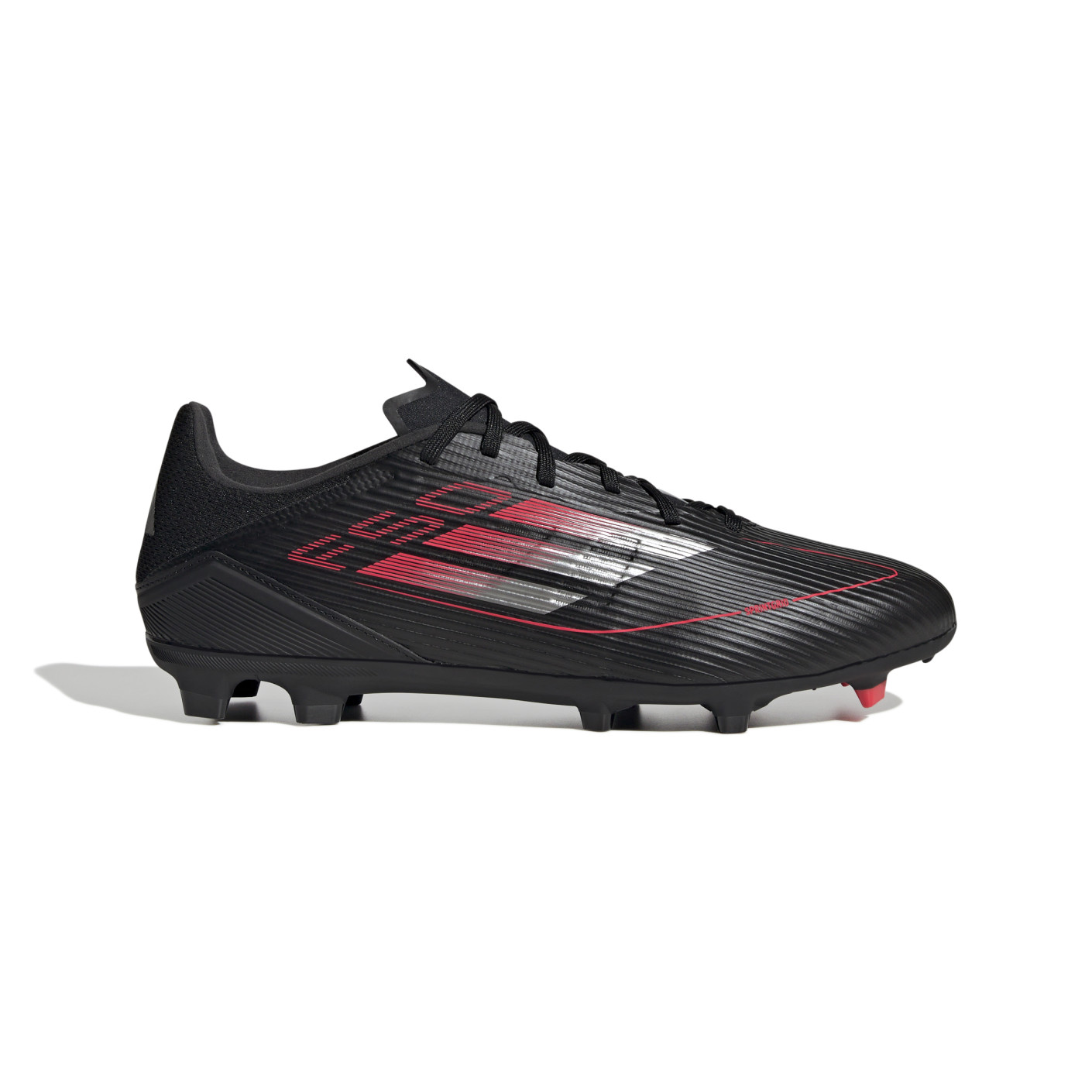 Chaussures de football adidas F50 League sur gazon et gazon artificiel (MG) noir rouge argent