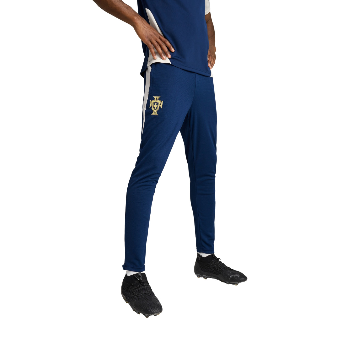 PUMA Portugal Pantalon d'Entraînement 2025-2026 Bleu Foncé Blanc Cassé Jaune