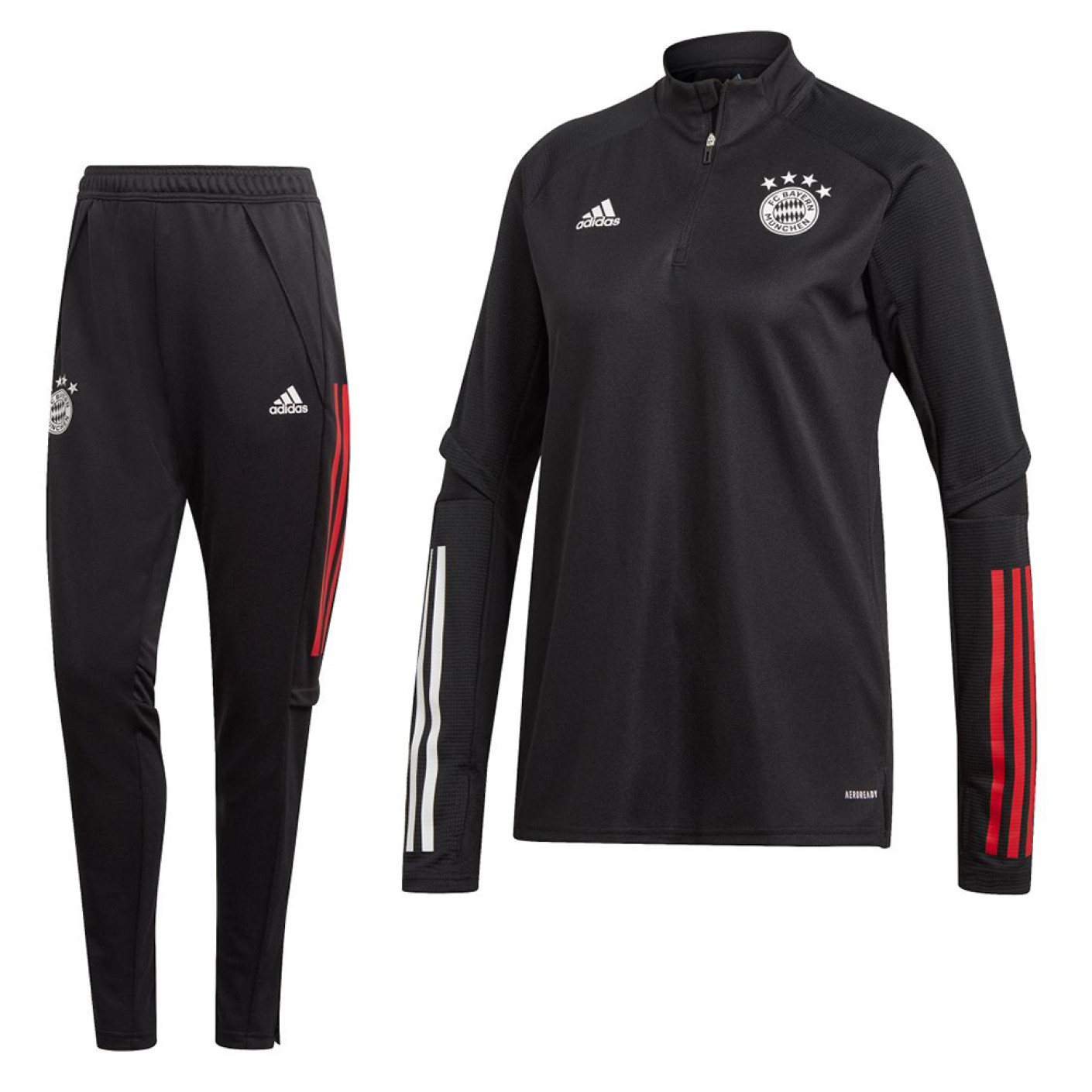 Adidas Bayern Munchen Top Trainingspak 2020-2021 Vrouwen Zwart Rood ...