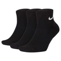 Nike Everyday Cushioned Sportsokken Halfhoog 3 Pack Zwart