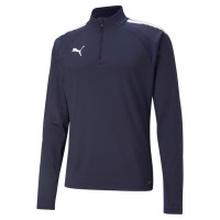 PUMA teamLIGA 1/4-Zip Trainingspak Donkerblauw Wit