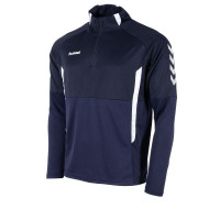 hummel Authentic 1/4 Zip Haut d'Entraînement Bleu Foncé Blanc