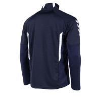 hummel Authentic 1/4 Zip Haut d'Entraînement Bleu Foncé Blanc