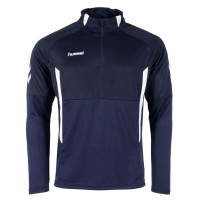 hummel Authentic 1/4 Zip Haut d'Entraînement Bleu Foncé Blanc