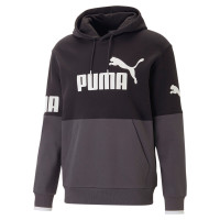 PUMA Power College Block Fleece Hooded Trainingspak Zwart Grijs