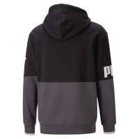 PUMA Power College Block Fleece Hooded Trainingspak Zwart Grijs