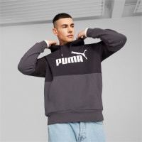 PUMA Power College Block Fleece Hooded Trainingspak Zwart Grijs